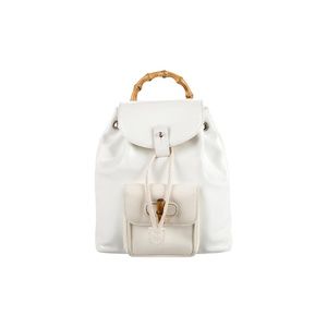 GUCCI Mini Bamboo Leather Backpack Vintage (Authenticated)